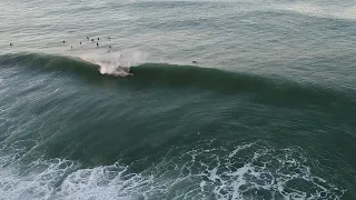 Porthleven large overhead surf