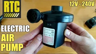 240Volt Electric AIR PUMP for Inflatables with 12v Car Plug in Adapter