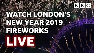 London's New Year's Fireworks 2019 LIVE 🎆🤩🎉 - BBC