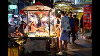 [4K] Night walking "Bangyai Market" Thai street food, Nonthaburi