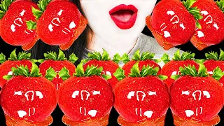 ASMR MOST POPUAR CANDY STRAWBERRY, ASMR FRUITS BASKET, ASMR CANDY STRAWBERRY TANGHULU, MUKBANG, 먹방