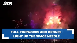 Happy New Year: Fireworks and drones light up the Space Needle