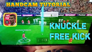 knuckle free Kick Tutorial pes| handcam| pes 2021 mobile