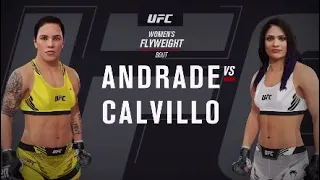 Jessica Andrade VS Cynthia Calvillo UFC 4 266 Full fight CPU Vs CPU
