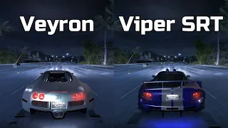 Bugatti Veyron vs Dodge Viper SRT-10 - Need for Speed Carbon (Drag Race)