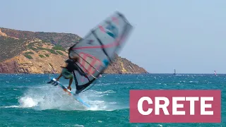 Windsurfing and SPEED LOOP at Kouremenos beach, Crete