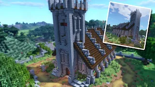 Minecraft | How to Build a Large Medieval Church