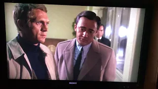 Bullitt 1968 - Airport scene "He's still my witness..." Steve McQueen and Robert Vaughn
