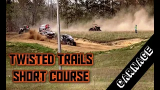 Turbo YXZ takes on RZR Turbo S & X3 live action at Twisted Trail short course race #CLAPPEDOUT