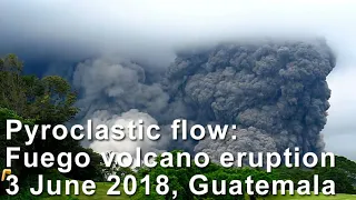 Pyroclastic flow, Fuego volcano eruption on 3 June 2018