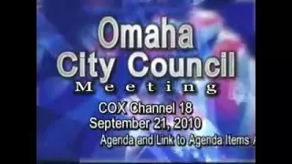 Omaha Nebraska City Council Meeting, September 21, 2010