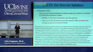 Earth System Science 21. On Thin Ice. Lecture 01. Introduction