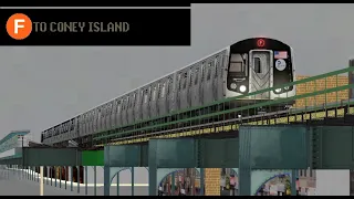 OpenBVE (F) Jamaica-179 Street To Coney Island (Half Cuomo R160A)