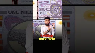 1 MILLION EURO NOTE. #digitalsandy #viral #shortvideo #shortvideo #shorts