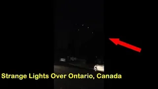 Terrified Witness Films Strange Lights Over Ontario, Canada