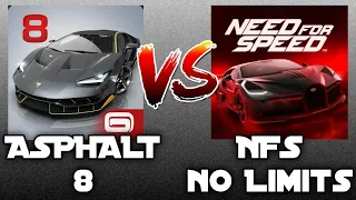 Asphalt 8 Vs Need For Speed | Cars | Gameplay FHD | Asphalt 8: Airborne | NFS No Limits