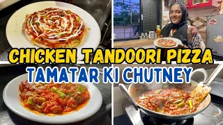 |•Chicken Tandoori Pizza || Tamatar Ki Chutney Recipe 2023•| Vlog. {AFREEN DASTARKHWAN}