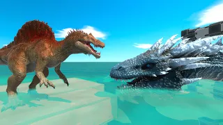 Spinosaurus Finding Ice Dragon - Animal Revolt Battle Simulator