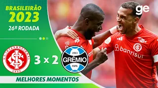 INTERNACIONAL 3 X 2 GRÊMIO | MELHORES MOMENTOS | 26ª RODADA BRASILEIRÃO 2023 | ge.globo