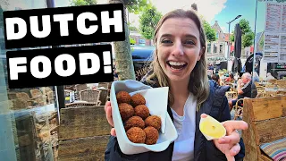 🇳🇱 DUTCH FOOD TOUR IN HAARLEM (Trying Raw Herring, Bitterballen & Traditional Liquorice)