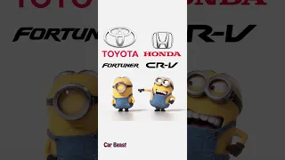 Toyota Fortuner VS Honda CR-V minion style funny#status #tiktok #funny #trending #foryou #car #asmr