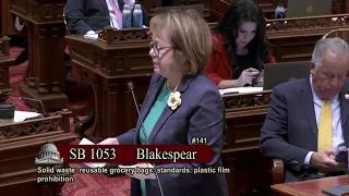 Sen. Blakespear’s SB 1053 is Taken up and Passed by the Senate