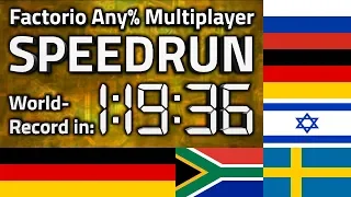 Factorio "Any% Multiplayer" Speedrun in 1:19:36 by TeamSteelaxe [0.16 World Record]