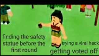 Finding the safety statue before the round starts/total Roblox drama