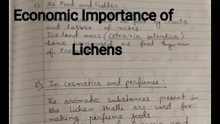 Economic Importance of Lichens