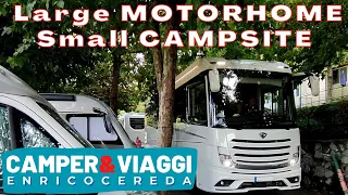 Large MOTORHOME in a Small CAMPSITE.  "Concorde CENTURION"