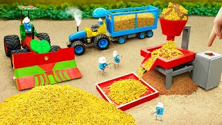 Top diy tractor mini Bulldozer Harvesting Rice | diy Milling Agricultural Machine | DIY Tractor TV