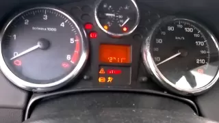 Peugeot 207 1.6 HDi 92 '06 Coldstart at -22celcius