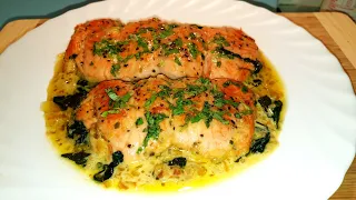 Salmon Pan Fried with Creamy Garlic Sauce || Best Taste Easy and Quick