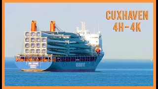 4H Spectacular Cuxhaven Ship Spotting - 4K