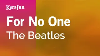 For No One - The Beatles | Karaoke Version | KaraFun