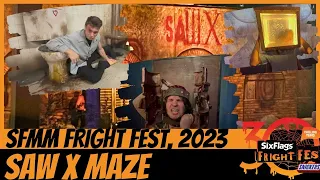 Saw X Six Flags Magic Mountain Walkthrough POV Fright Fest Haunted House Maze 2023