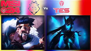 IS EU SUPPOSED TO BEAT CHINA THIS HARD!?! G2 Vs TES! #MSI2024 | League of Legends