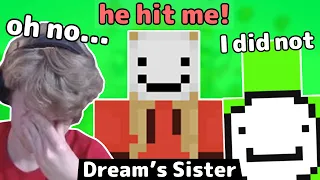 Dream punches his sister on Tommy's stream (Drista) | Dream SMP