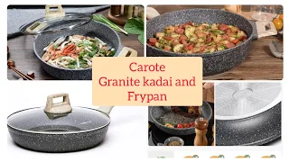 CAROTE granite coating Nonstick kadai and Fry Pan REVIEW || Best cookware??