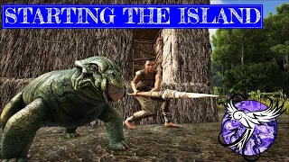 SETTING UP IN THE HIDDEN LAKE | Story Mode - Island EP1 | ARK Survival Evolved