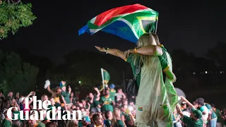 Fans rejoice after South Africa beat New Zealand in men’s Rugby World Cup final