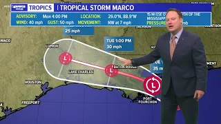 4 PM Monday update: Tropical Storm Laura forecast to reach Louisiana as a hurricane; Marco weakens