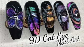 9D CAT EYE NAIL ART | Magnetic Nail Art | Hand Painted