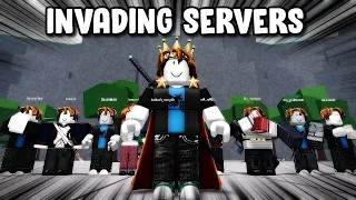 BACON HAIR ARMY RAIDS SERVERS in Roblox The Strongest Battlegrounds