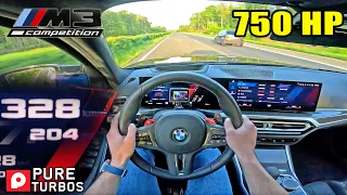 750HP BMW M3 G80 *328KMH / 204MPH* on AUTOBAHN [NO SPEED LIMIT]