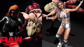 WWE 2K20 RAW CHARLOTTE FLAIR ATTACKS BECKY LYNCH BUT STORM ATTACKS CHARLOTTE !