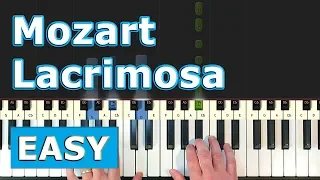 Mozart - Lacrimosa (Requiem) - EASY Piano Tutorial [Sheet Music]