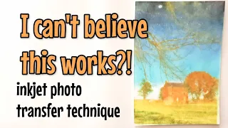 Can you transfer your PHOTOS without a medium?? Amazing INKJET transfer technique