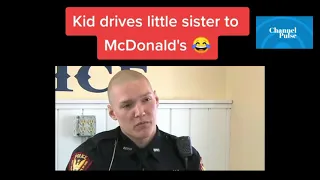 Kid Drives Little Sister To McDonald's 😂