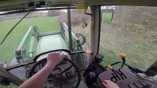 GoPro/driver view - válení luk - John Deere 6120 (21 000 mth) + Cambridge